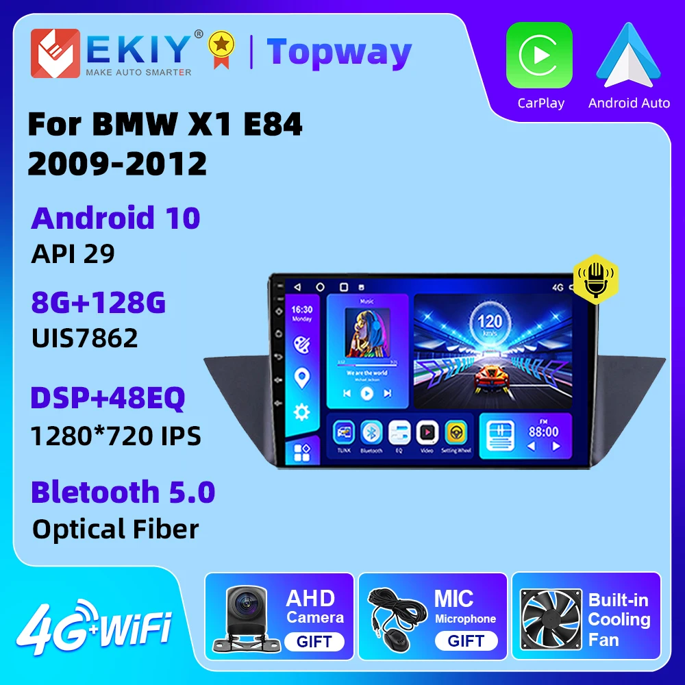 

EKIY Android 10 Autoradio Car Radio For BMW X1 E84 2009 - 2012 Navigation 4G WIFI BT GPS DSP RDS Multimedia Carplay No DVD