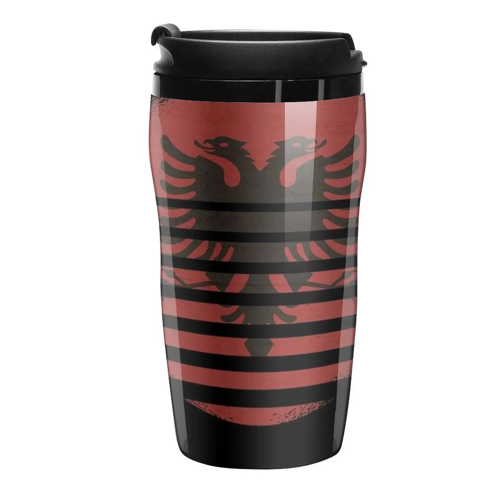 

New Albania Retro Sun - Albanian Flag Travel Coffee Mug Espresso Mug Cup Coffee Coffee And Tea Coffee Accessories