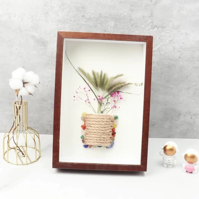 3pcs Handmade Diy Family Decorative Painting Dried Flower Frame Cube Hollow  Photo Frame Crafts Gifts Home Decoration - AliExpress