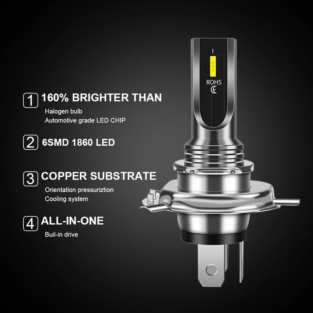 Car fog light bulb H4 lamp fog light headlights led diodes lamps  lights bulbs super bright motorcycle bulbs white fog lights