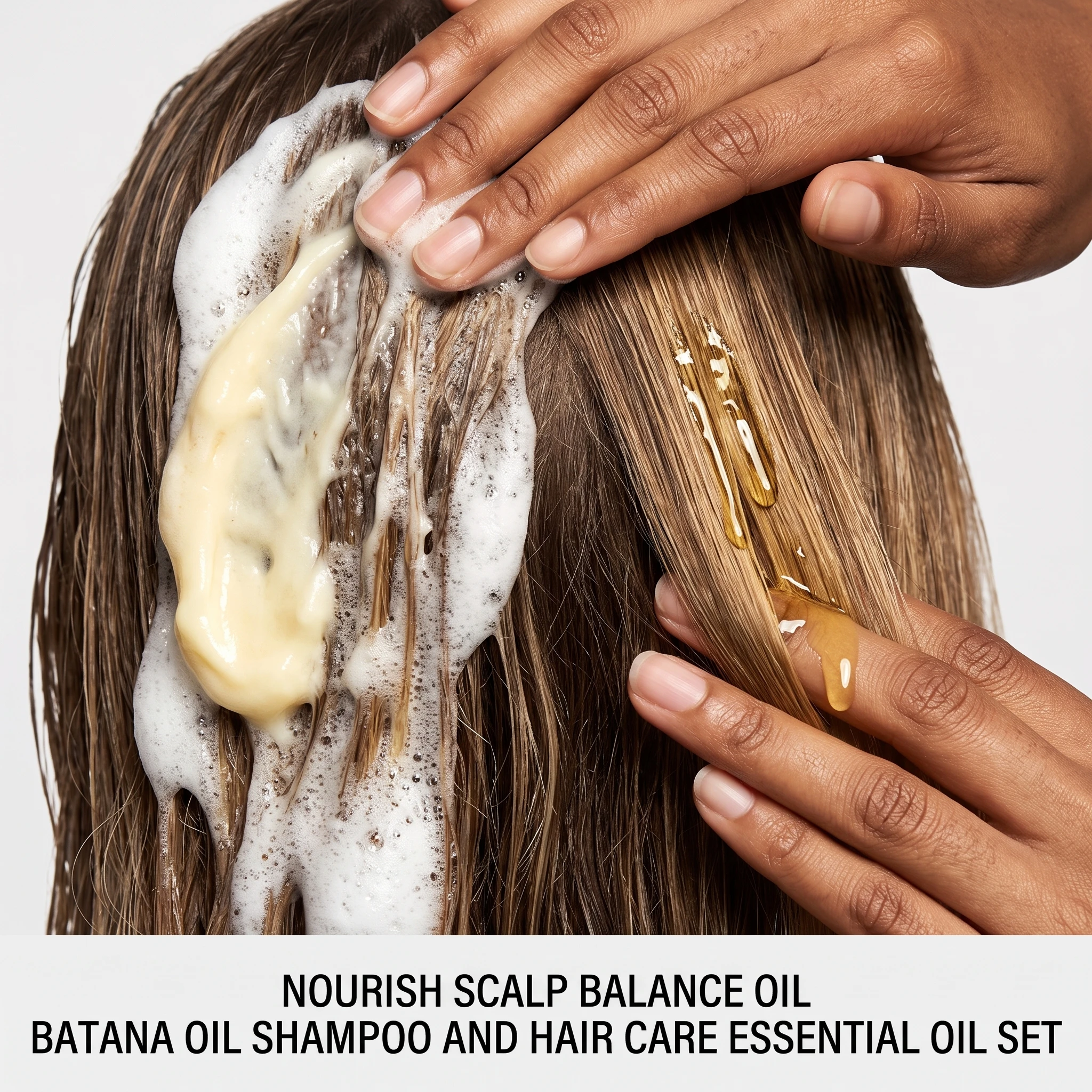 Set per la Cura dei Capelli con Olio di Batana, Shampoo e Siero, Trattamento Idratante per Capelli Secchi e Danneggiati, Soluzione per Capelli Crespi - immagine 3