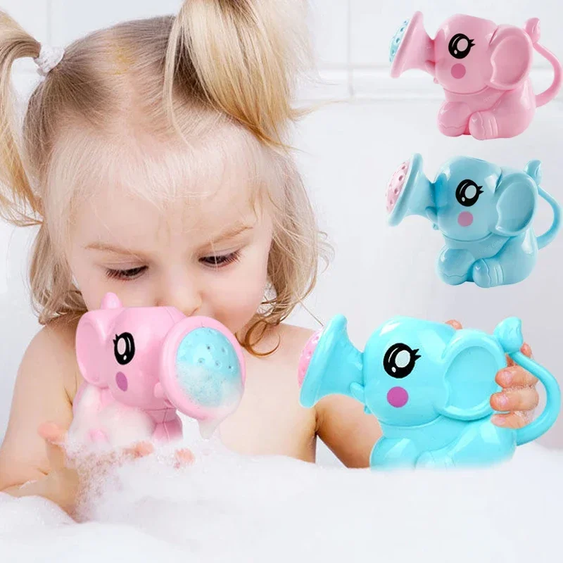 Baby Cartoon Elephant Shower Cup Newborn Child Shampoo Cup Multipose ABS Plastic Water Spoon Bath Infant Shower Supplies