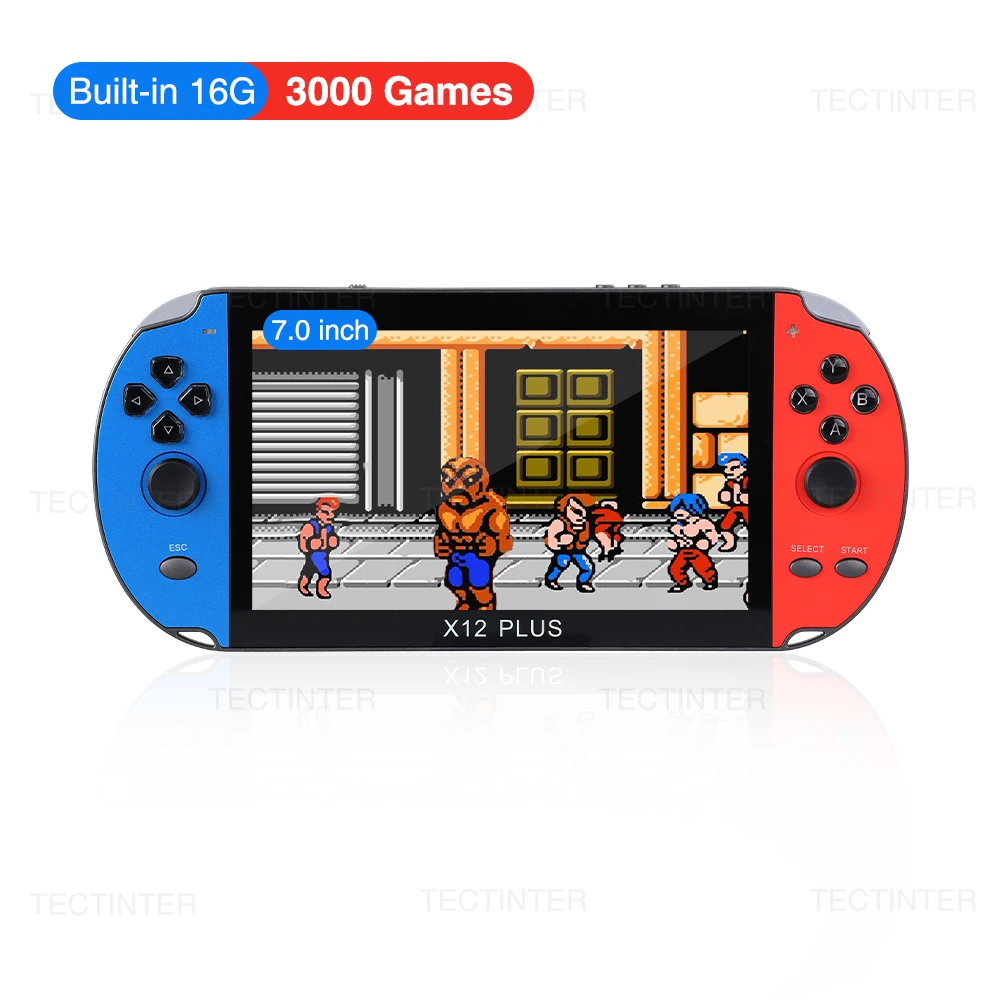 Console de jogo handheld com dupla alça hd tela vídeo dois jogadores  presente do miúdo pai-filho brinquedo interativo portátil game console -  AliExpress