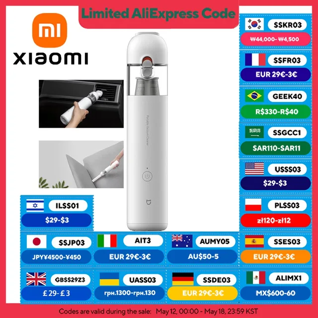 XIAOMI MIJIA Handheld Portable Vacuum Cleaner For Home Wireless Vacuum Cleaners For Car Cleaning Machine 13000PA Cyclone Suction 1