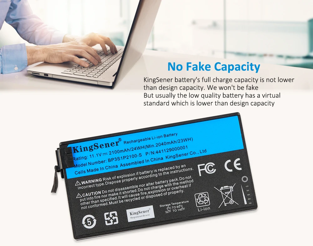 Bateria do portátil KingSener para Getac V110,