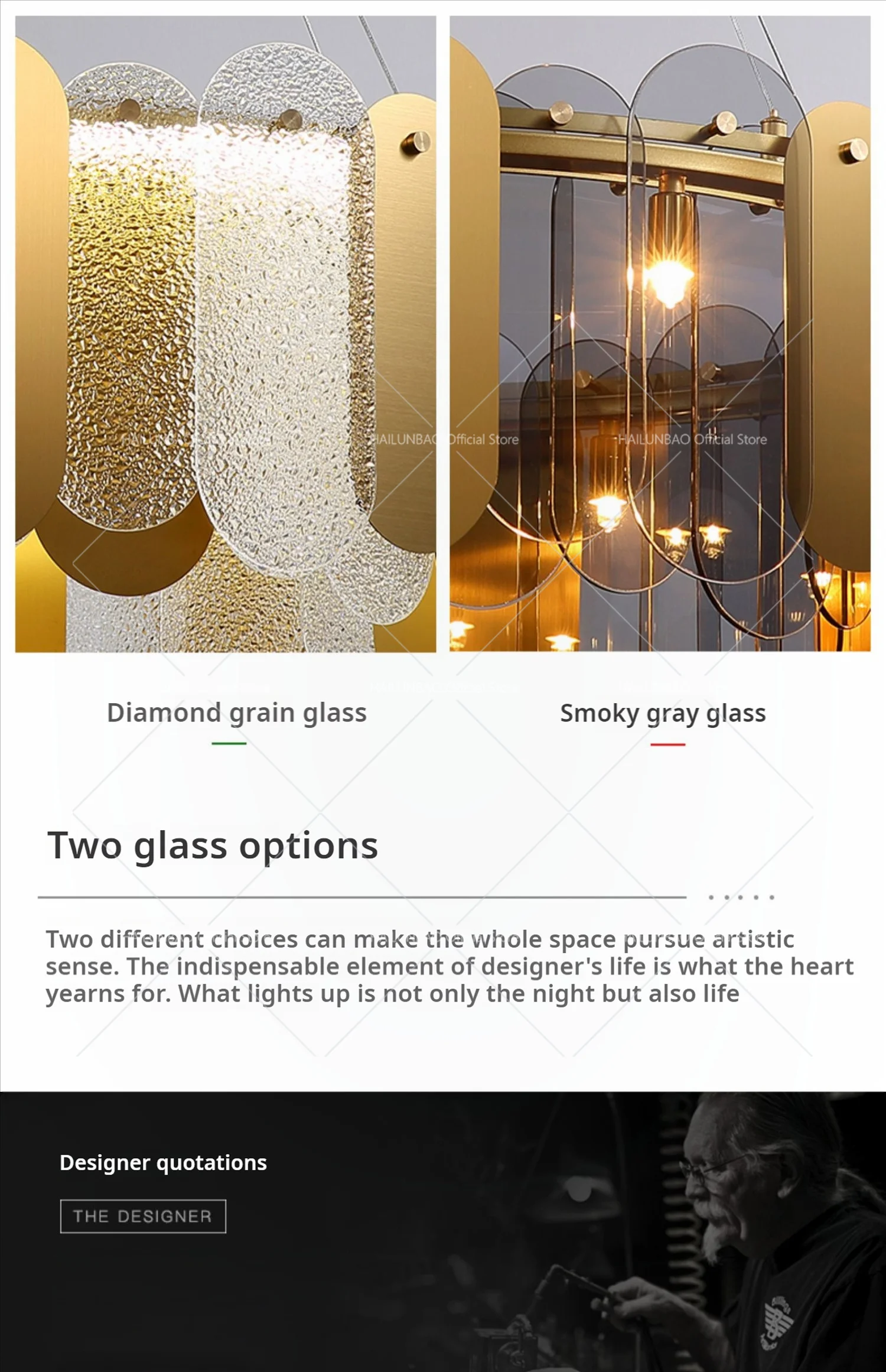 Description Picture 6 of itemLight Luxury Chandelier Postmodern Living Room Lights LED Diningroom Bedroom Lights Clothing Store Lamps Nordic Simple Household