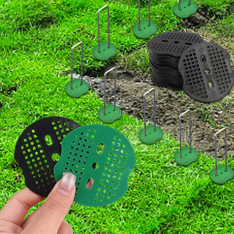 Picchetti Da Giardino A U, 50 Pezzi In Acciaio Zincato, Lunghezza 20 Cm, Per Fissaggio Teli, Tubi, Erba Sintetica E Controllo Erbacce