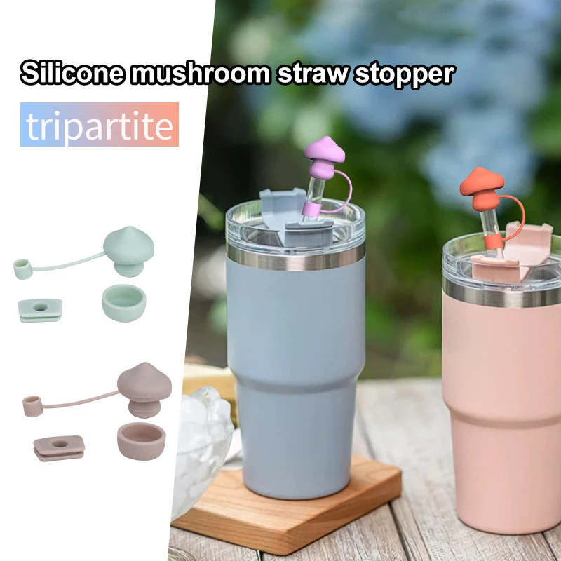 2pcs Straw Tips Cover Straw Covers Cap For Reusable Straws Straw Protector  Cute Holiday Style (Pig) 