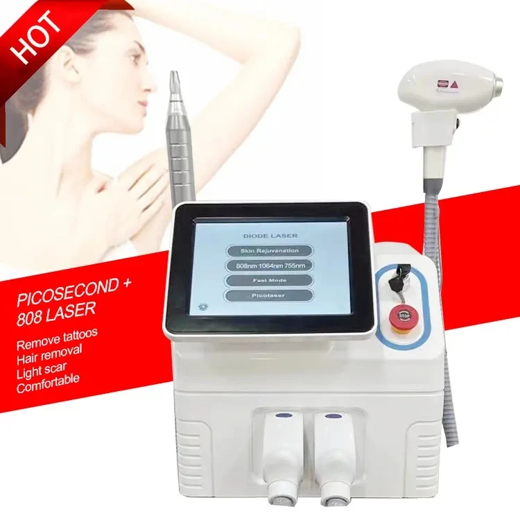 Diodo Pico 2 In 1 Laser 3 Lunghezza D'Onda Macchina Per La Depilazione A Diodi Laser A Picosecondi Con Laser A Diodi Diodo Pico