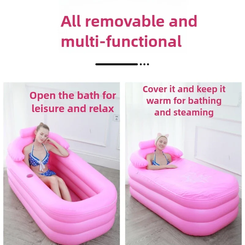 Inflatable Adult Bathtub Foldable SPA Bathtub Folding Bath Tub Water Plunge Tub for Children Family Swimming Pool Application 3