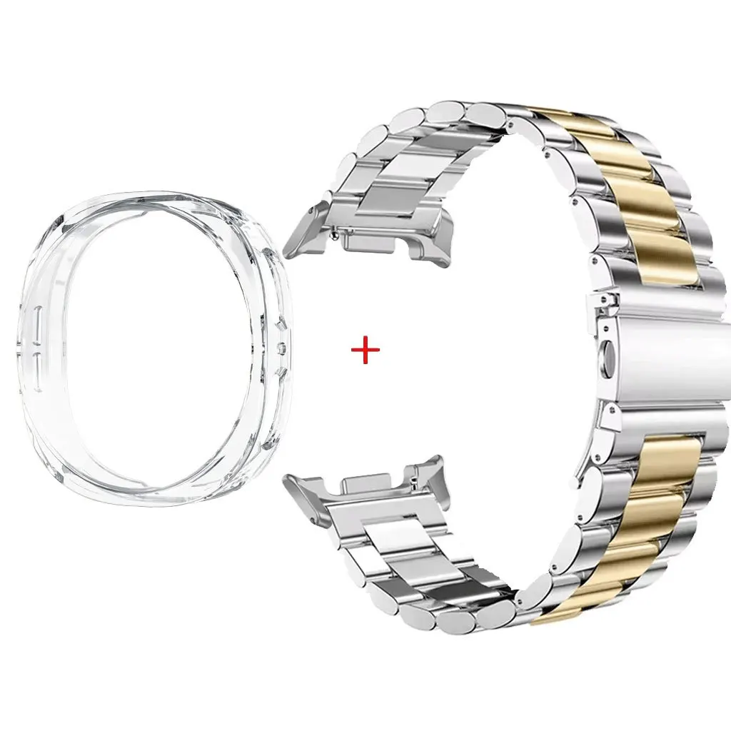 Luxury Stainless Steel Metal Strap with Full Coverage Case - Premium Bracelet Accessory