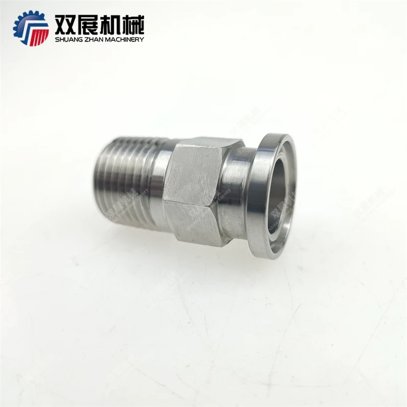 TC 34mm and TC 25mm Tri Clamp x 1/4" MNPT 1/2" Male Threaded Adapter SS304 Stainless Steel Tri Clover Compatible End