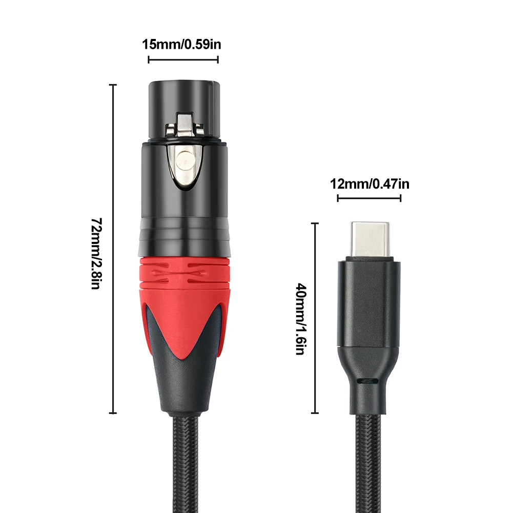 USB C XLR ũ  ̺, 1, 2, 3M, USB C  XLR ũ ũ  ̺, Ｚ ȭ C Ÿ ġ
