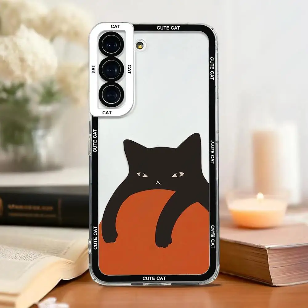 Cut Cartoon Cat Phone Case For Samsung Galaxy S26 S23 S24 S22 thumbnail 5