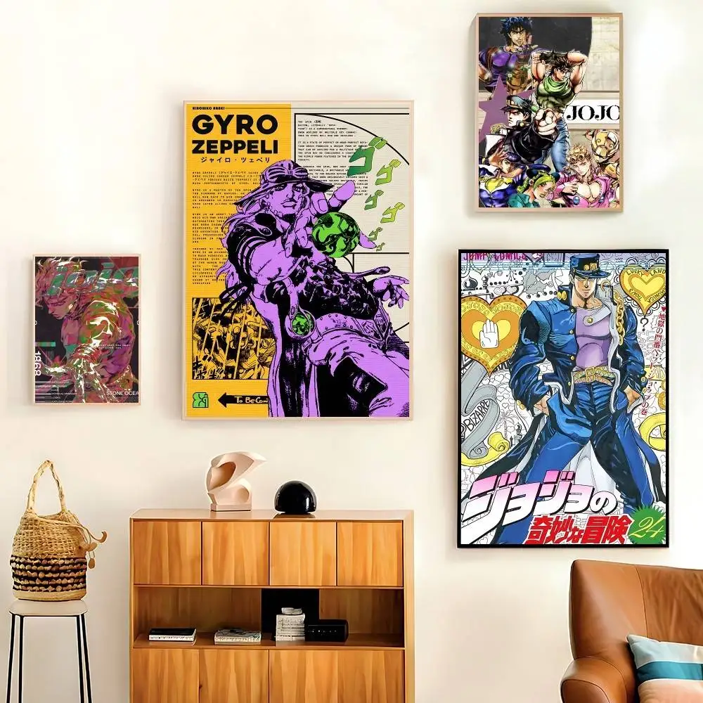 JoJo's Bizarre Adventure Retro HD Wall Art Poster Set