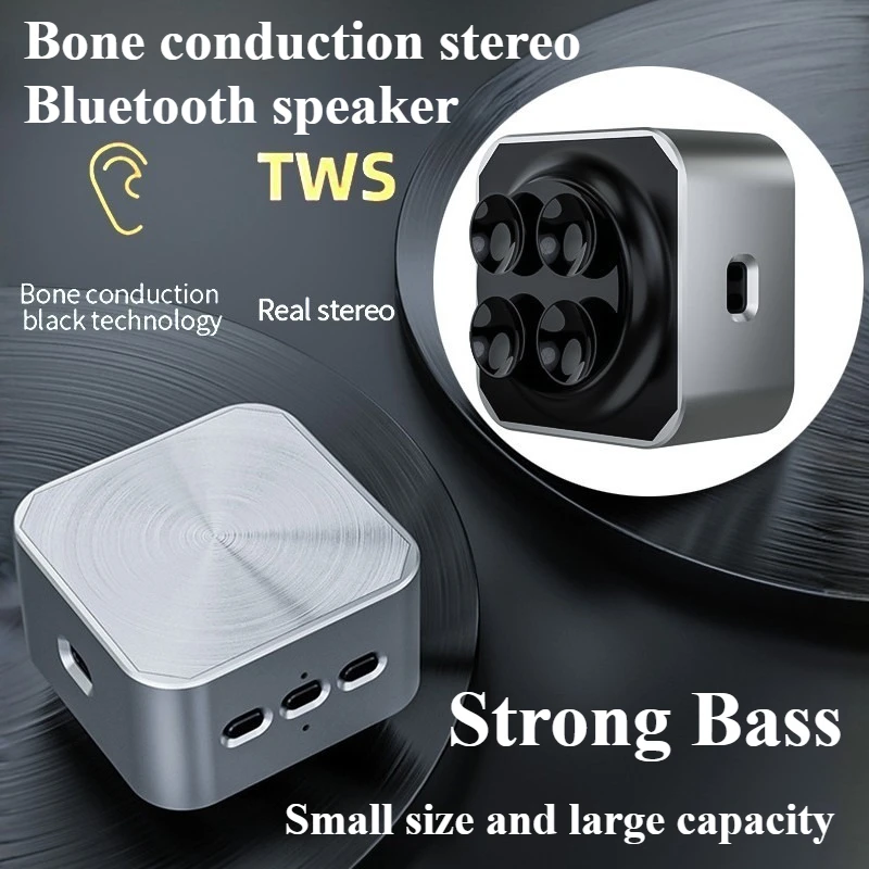 Bone Conduction Bluetooth Speaker FM Radio Resonant Audio Speakers Wireless TWS Stereo Sound Speaker bone conduction speaker