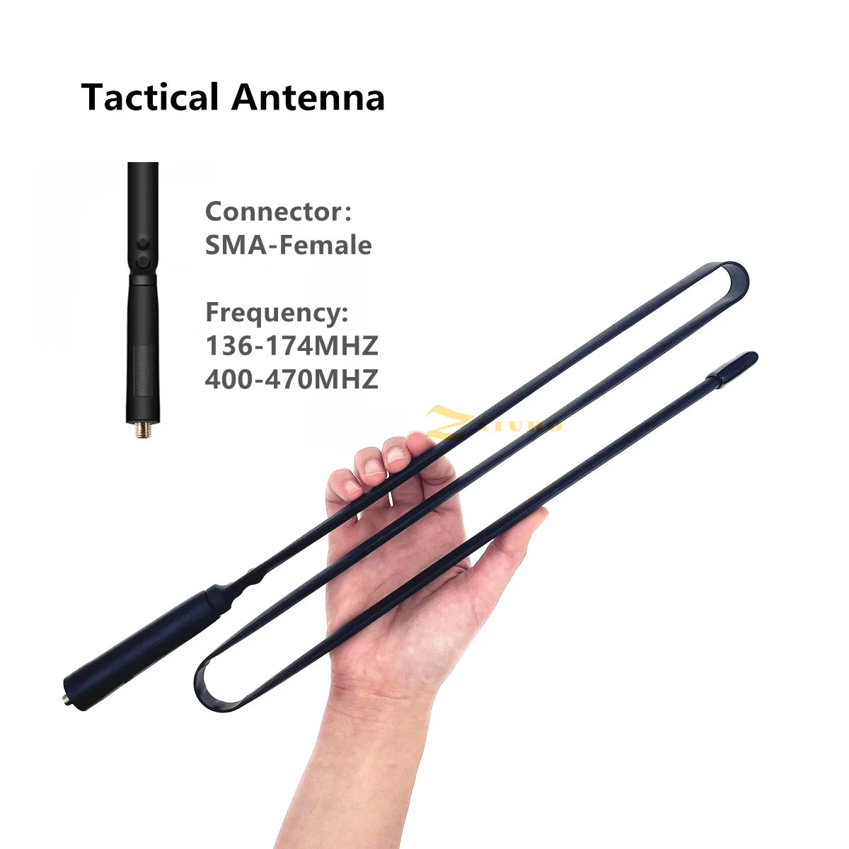 Baofeng-antena Tática Sma-f Dobrável Vhf Uhf Walkie Talkie Baofeng Uv5r 82 9r Plus Bf888s para Caça cs Novo