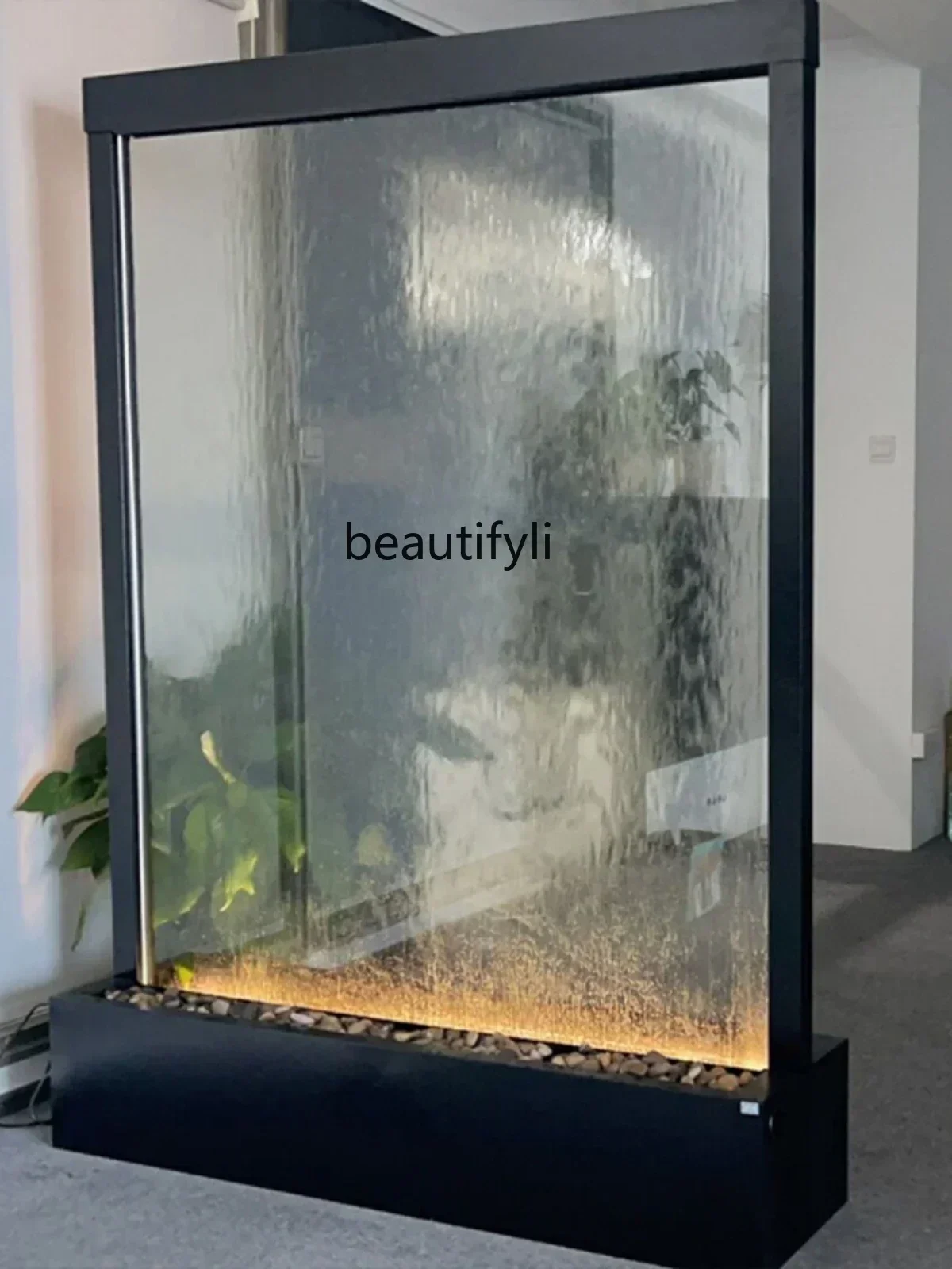 Curated visual reference: Picture Idea: Fountain Glass Wall The Ultimate Indoor Water Feature For Modern