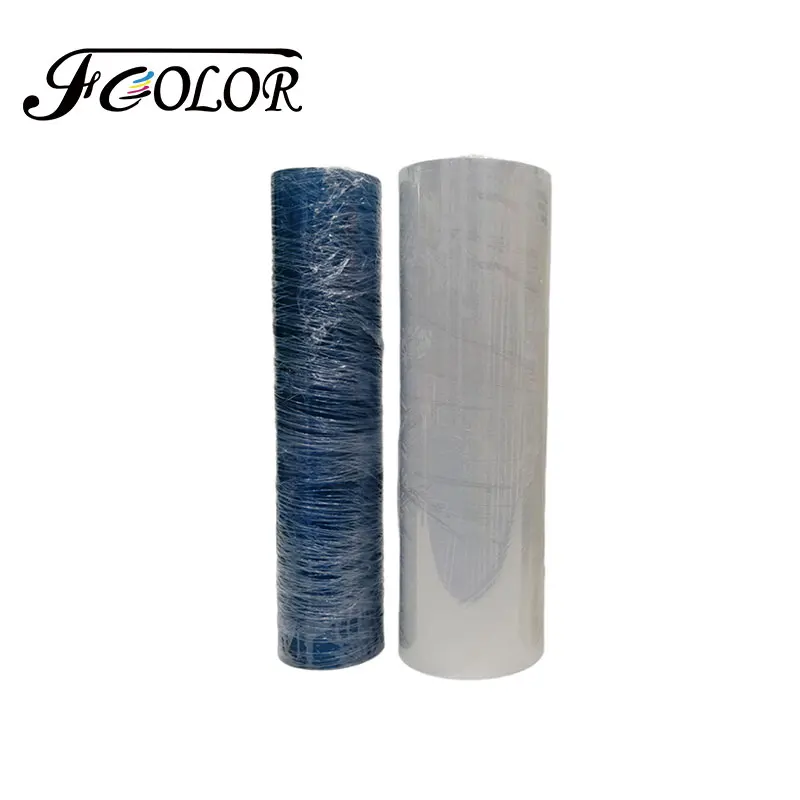 FCOLOR 화이트 UV DTF AB 전송 필름 크리스탈 라벨 스티커, 실리콘 병 머그잔 목재 범용 UV 필름 롤, 60cm * 100m