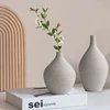 Simple Ceramic Vase Decoration for Home Nordic Luxury Narrow Mouth Flower Pot Living Room Interior Office Desktop Decor Gift 4
