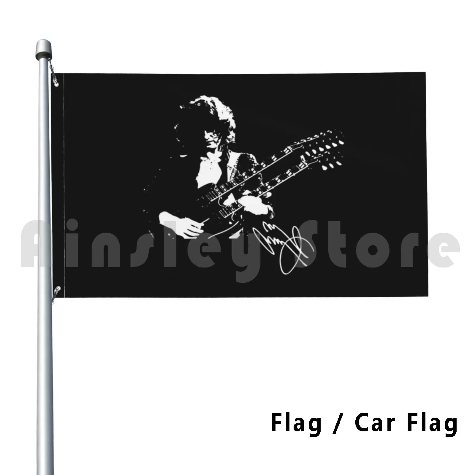 Jimmy Outdoor Decor Flag Car Flag Page Guitar Hero Led Band Cool Hard Classic Madison Square Show Live Heavy Metal