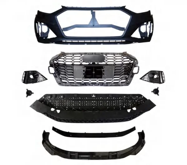 

Modified Parts Front Bumper with Lip Body Kit for Audi A4 S4 2020-2023 Upgrade to RS4