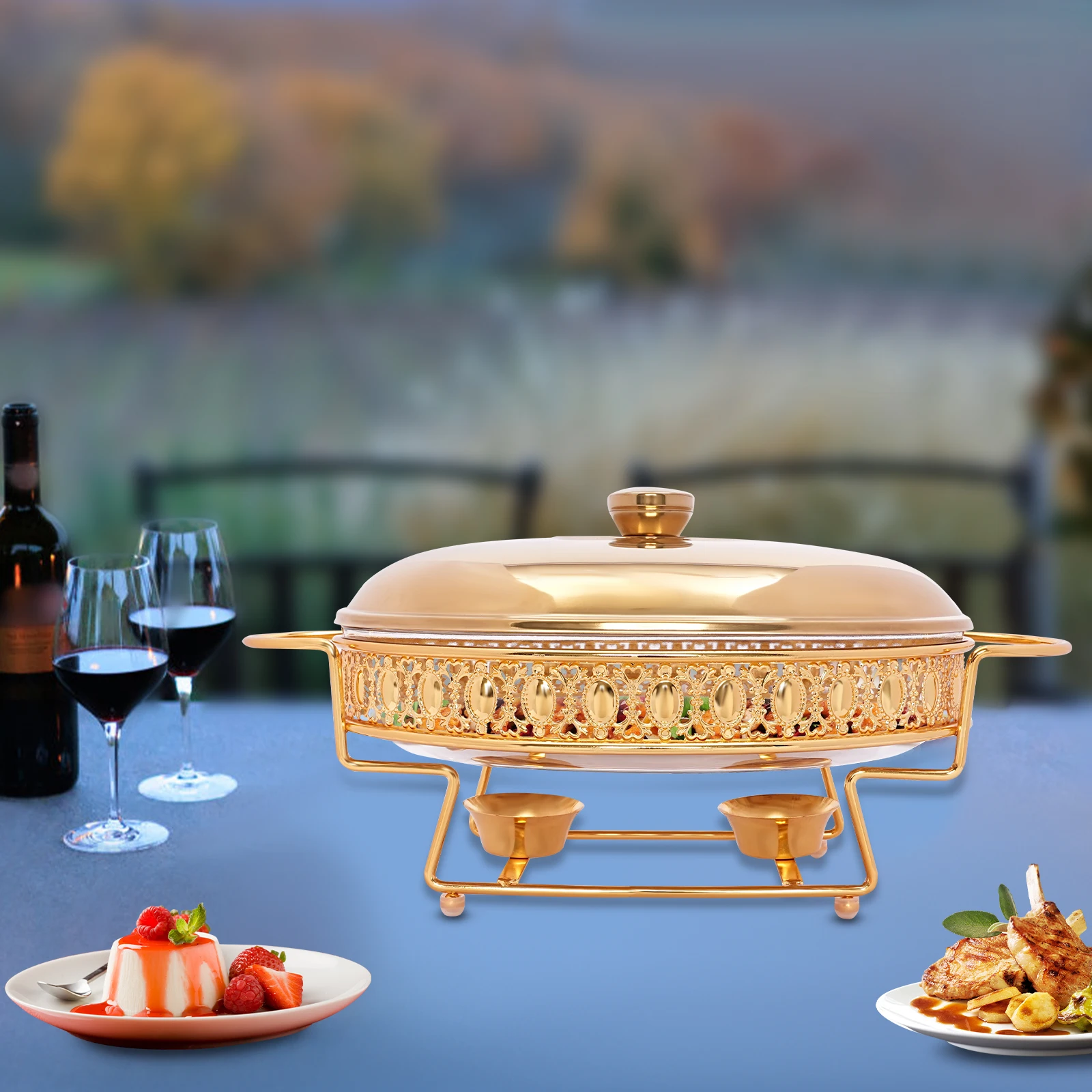 Gold/Silver Chafing Dish Set 5