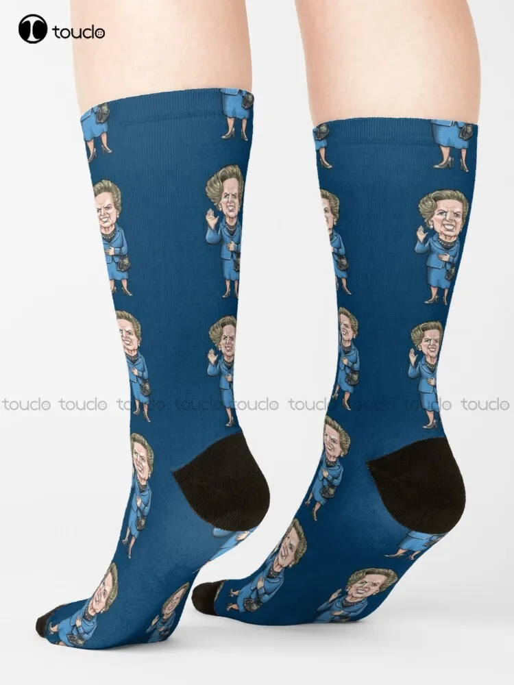 

Margaret Thatcher Socks Dance Socks Cartoon Comfortable Best Girls Sports Street Skateboard Socks Unisex Adult Teen Youth Socks