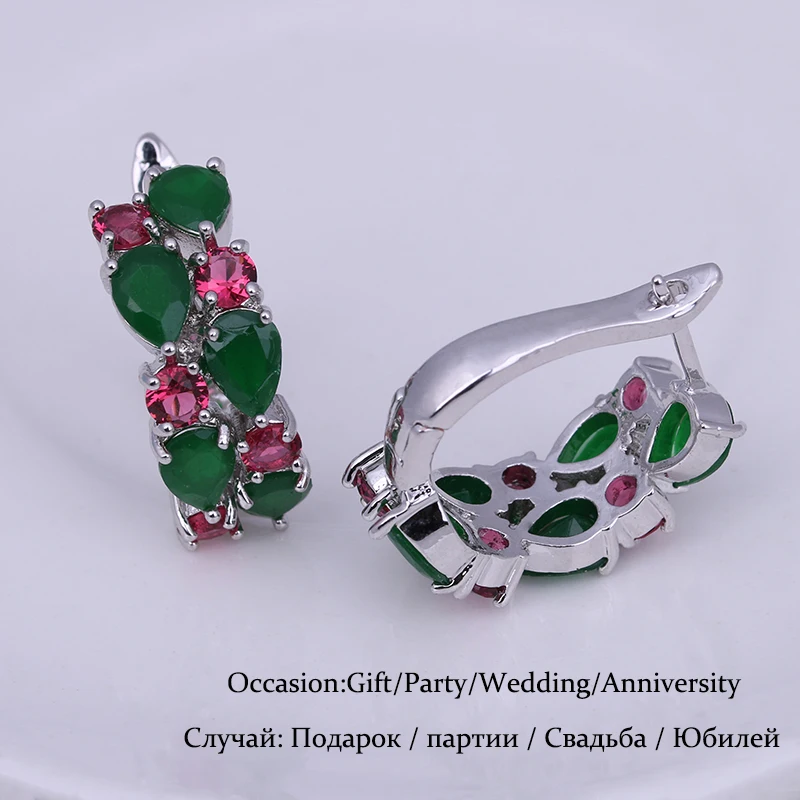 LXOEN 2022 Classic Semi-precious Stone Stud Earrings for Women Silver Color Round Studs Ear Jewelry brinco Gift bijoux
