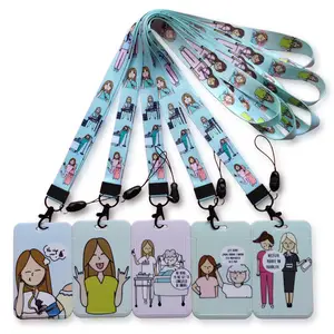 1 Pieza Azul Doctor Tarjeta De Identificación Titular Lanyard, Enfermera  Llavero Lanyard, Lanyard Del Teléfono Con Correa De Poliéster De Doble Cara, Mode de Mujer