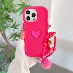 Beaded Bracelet Soft Phone Case - A20 - A30 (Rose Red)