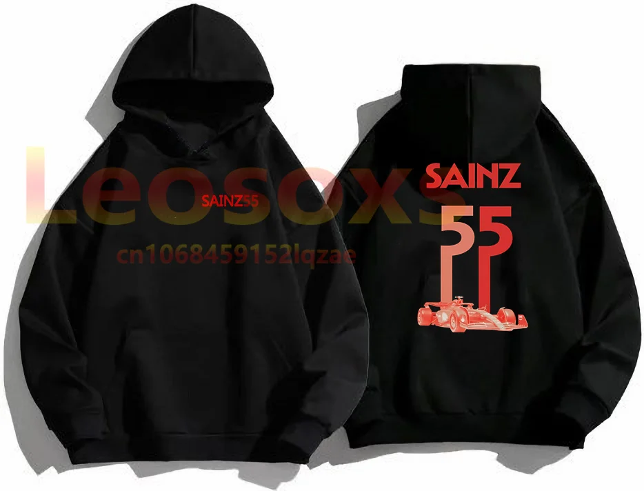 

[TEW] Amazing Men's Printed Polyester Sweatshirt Leosoxs Black Pocket Hoodie f-1 Race Carlos Sainz Women's Long Sleeve