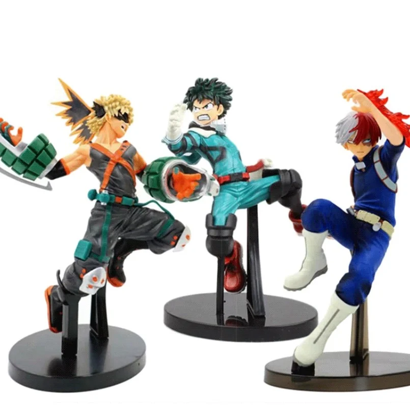 

17CM My Hero Academia Anime Figure Odoroki Shoto Bakugou Katsuki Midoriya Izuku PVC Action Figure No Hero Collection Model Doll