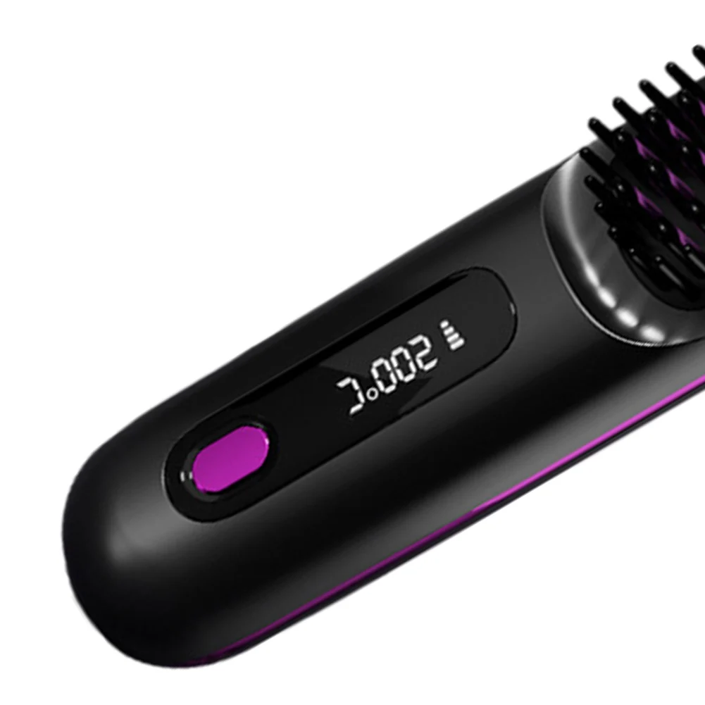 Hair Straightener Hair Straightener Brush Hair Straightener Comb Cordless Ceramic Heated Hot Brush Hair Straightener