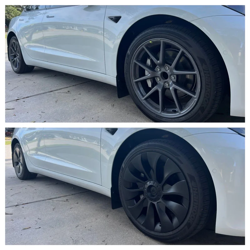 Hub Car Wheel Cover 4pcs Performance Replacement For Tesla Model 3 18 Inch