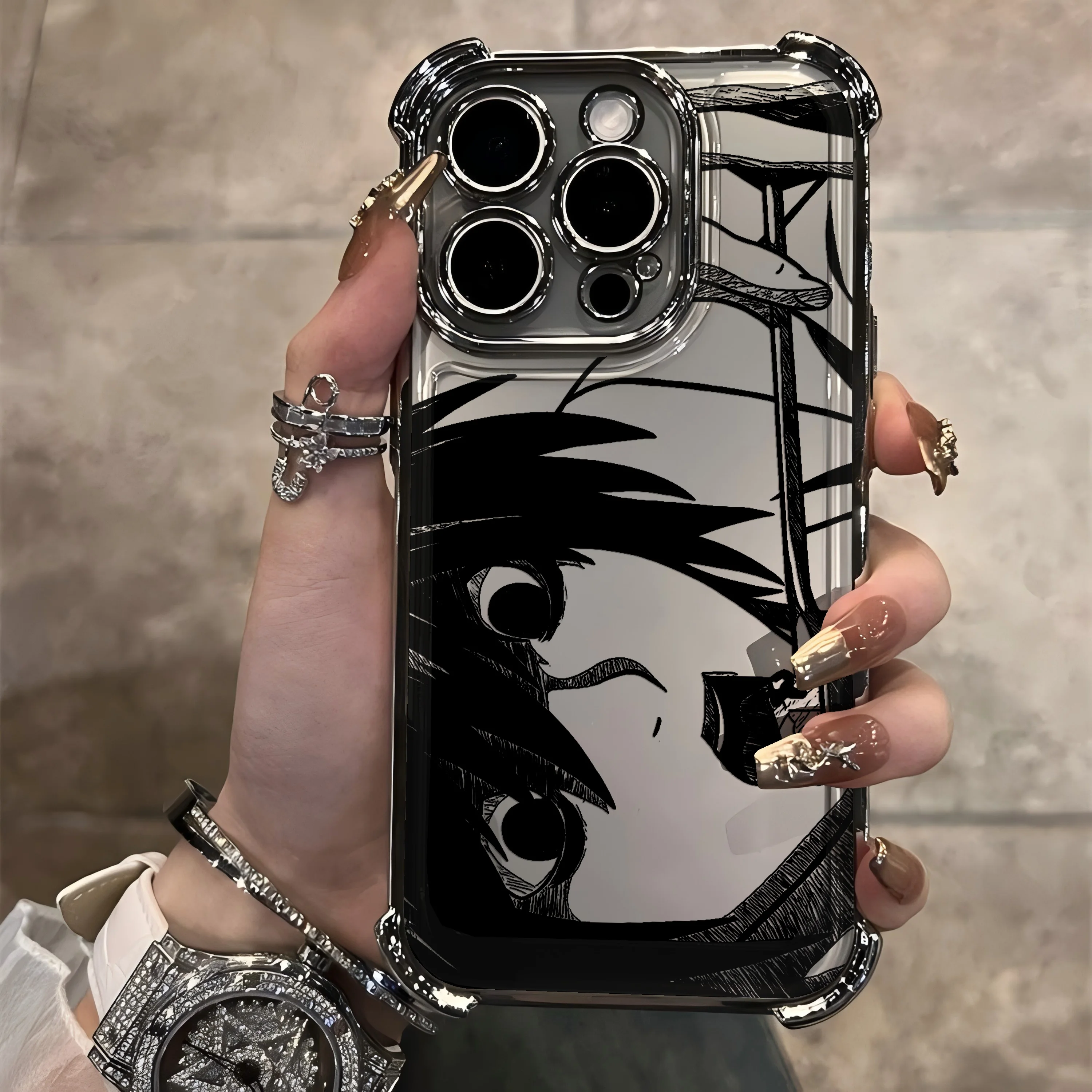 Death Note Plating Phone Case with Anti-Fall Airbag Protection