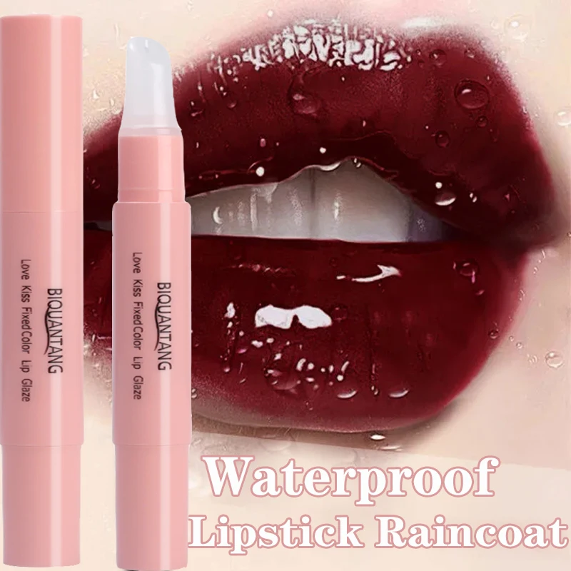 Fixed Waterproof Lipstick Color Lip Glaze Raincoat Langtidsholdbar gennemsigtig læbestift Fixative Gel Lips Col s_voghion.com