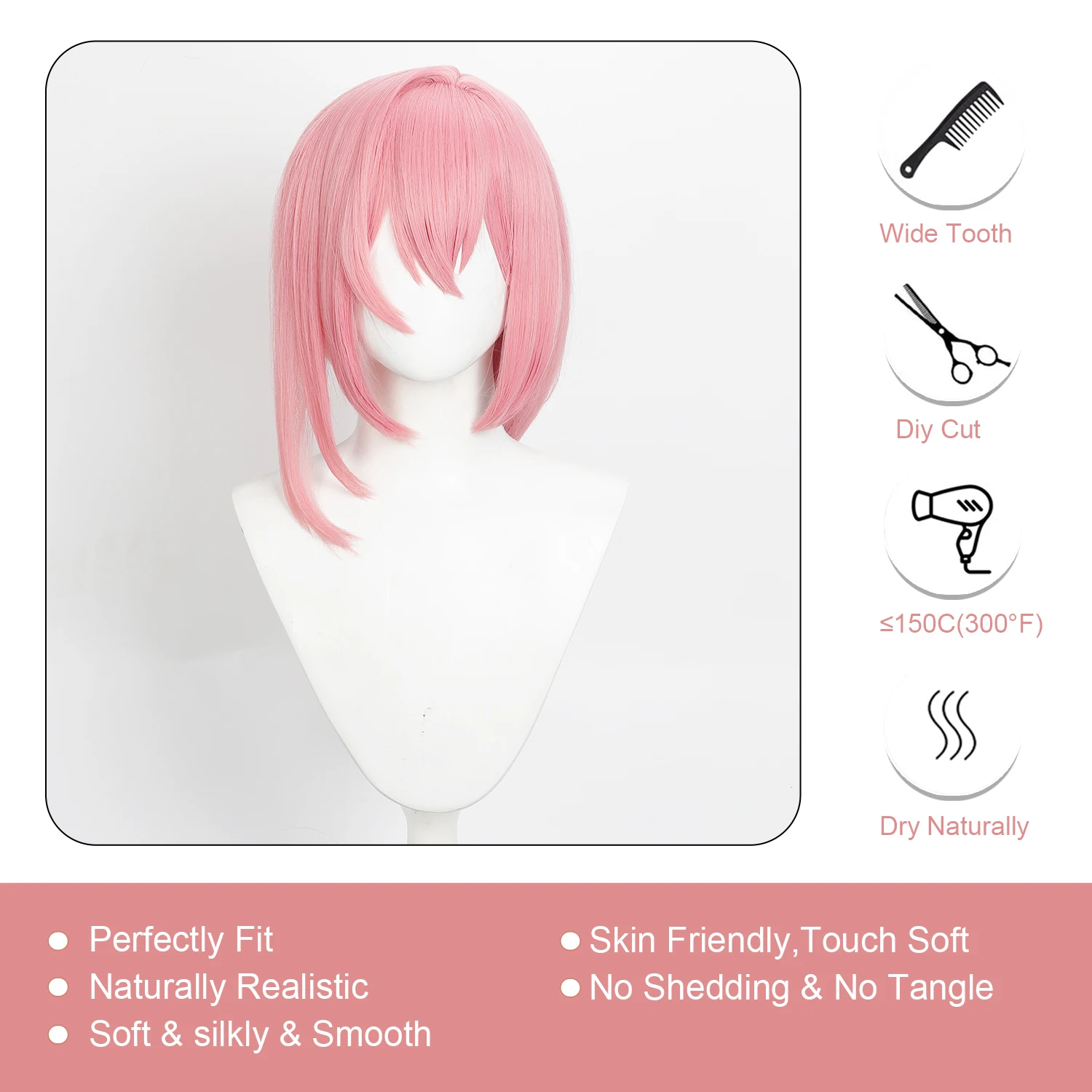 Zenless Zone Zero-Inspired Synthetic Cosplay Wig for Anime Parties and Events