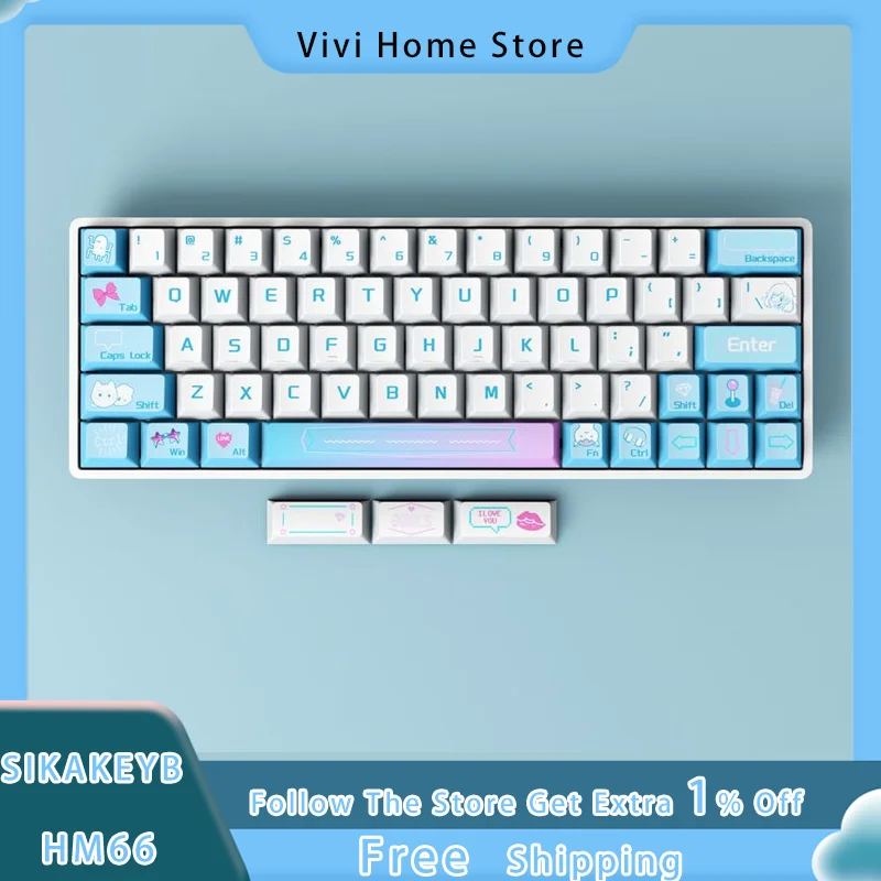 メカニカルキーボードSIKAKEYB-HM66,磁気軸,電子スポーツ,RGB,H60個と 
