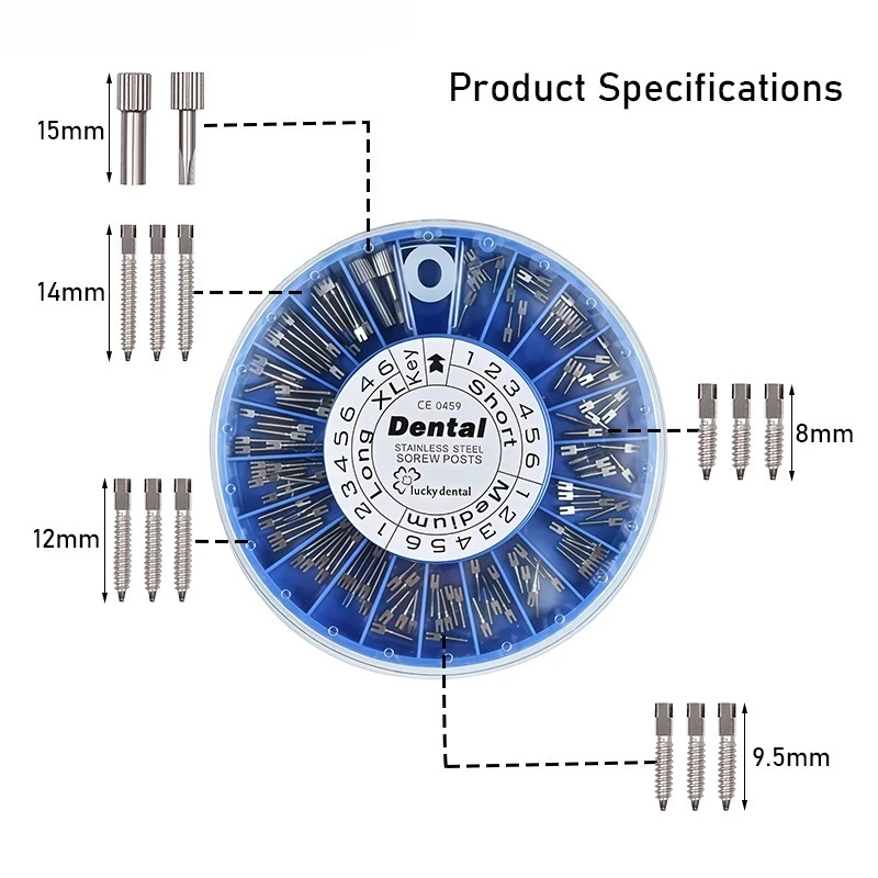 Dental Materials: Threaded Stainless Steel Root Canal For Anterior And Posterior Teeth Pure Titanium Pos With Drill_voghion.com