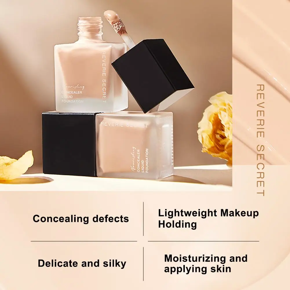 

10/30g Light Moisturizing Face Foundation Liquid Hydrating Durable Lasting Concealer Fixed Cream Cosmetics BB Waterproof Ma S7D7