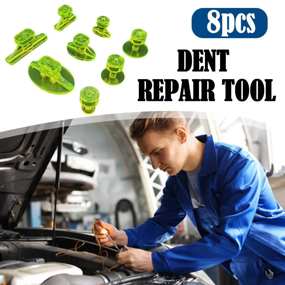 

Paintless Auto Dent Repair Tools Puller Tabs Suction Tabs 8pcs Cup Removal Repair Kit Metal Hail Glue Sheet Dent Tools Body N5I7
