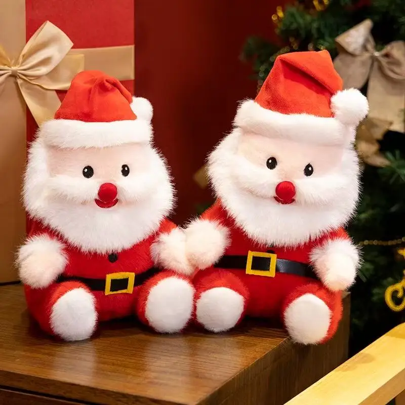 Cute Santa Claus Christmas Tree Deer Plush Toy Christmas Series Soft Doll Christmas Day Home Decoration Kid Toy Christmas Gift