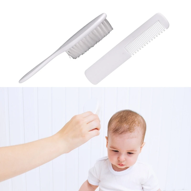 11UC Infant Hair Brush Portable Mini Hair Brushes Caps Comb Kids Bath Soothing Brush for Child Sensitive Skin