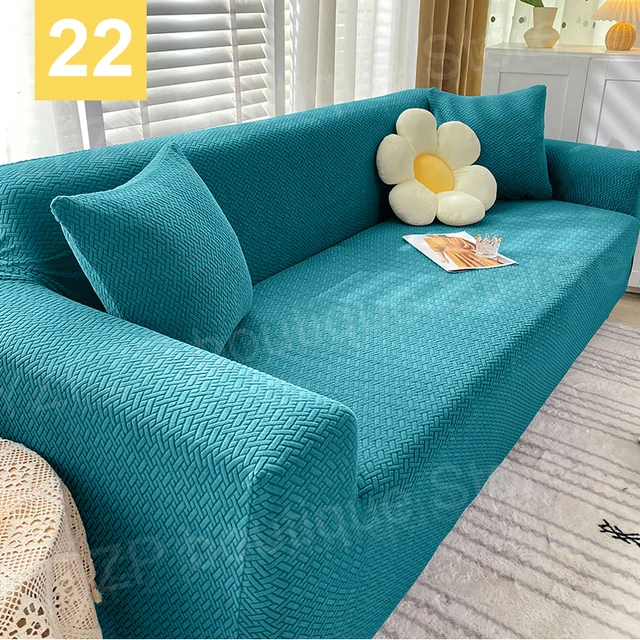 1/2/3/4 Seater Polar Fleece Fabric Sofa Cover Thick Slipcover Couch Sofacovers Stretch Elastic Cheap Sofa Covers Towel Wrap 6