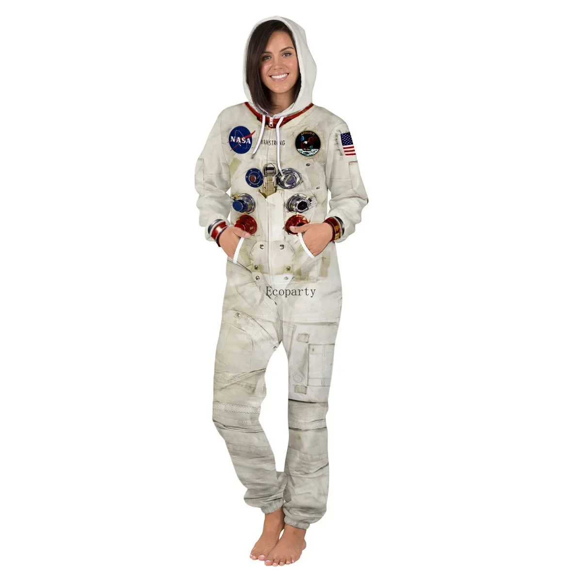 Women Mens Spaceman Astronaut space suit digital printed