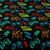 1 Cartoon Fun Game  Printed Matte Fitted Sheet, Bedroom Printed Bed Cover, Bedding (Excluding Pillowcases) 6