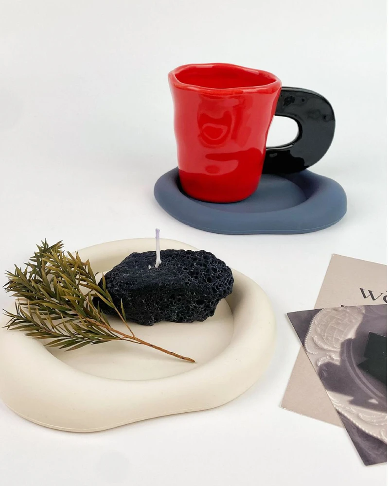 1 Pc Cloud Silicone Coaster Slip Resistant And Heatproof Drink Cup Mat Coffee Hot Pad Table Protector Kitchen Tableware Set