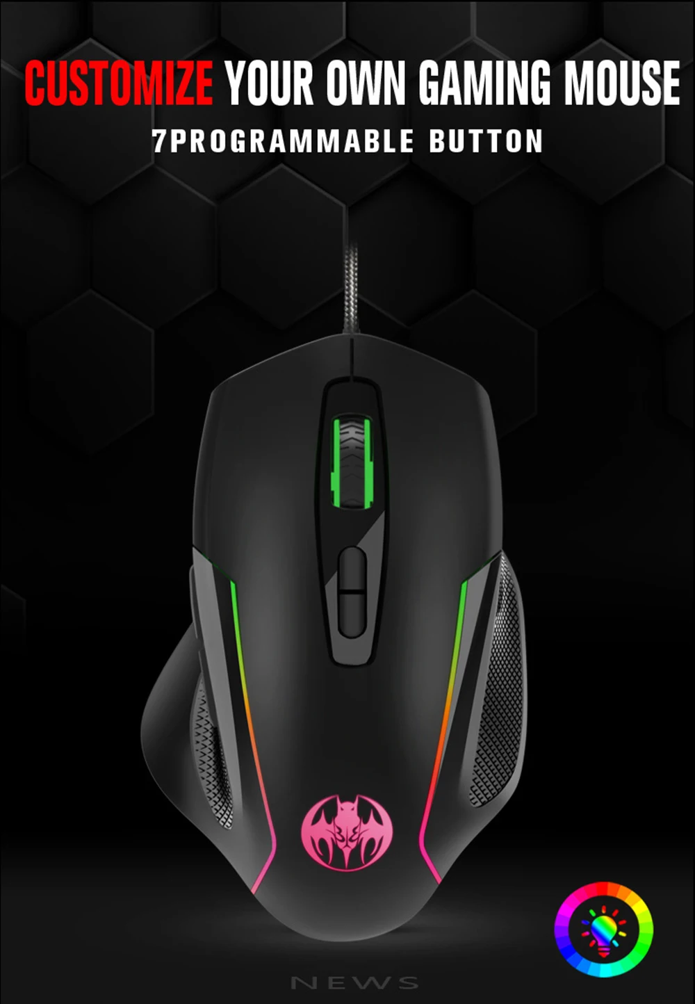 usb prendido teclas teclado de jogo rgb com uma mão rato dpi combo com conversor para xbox pc