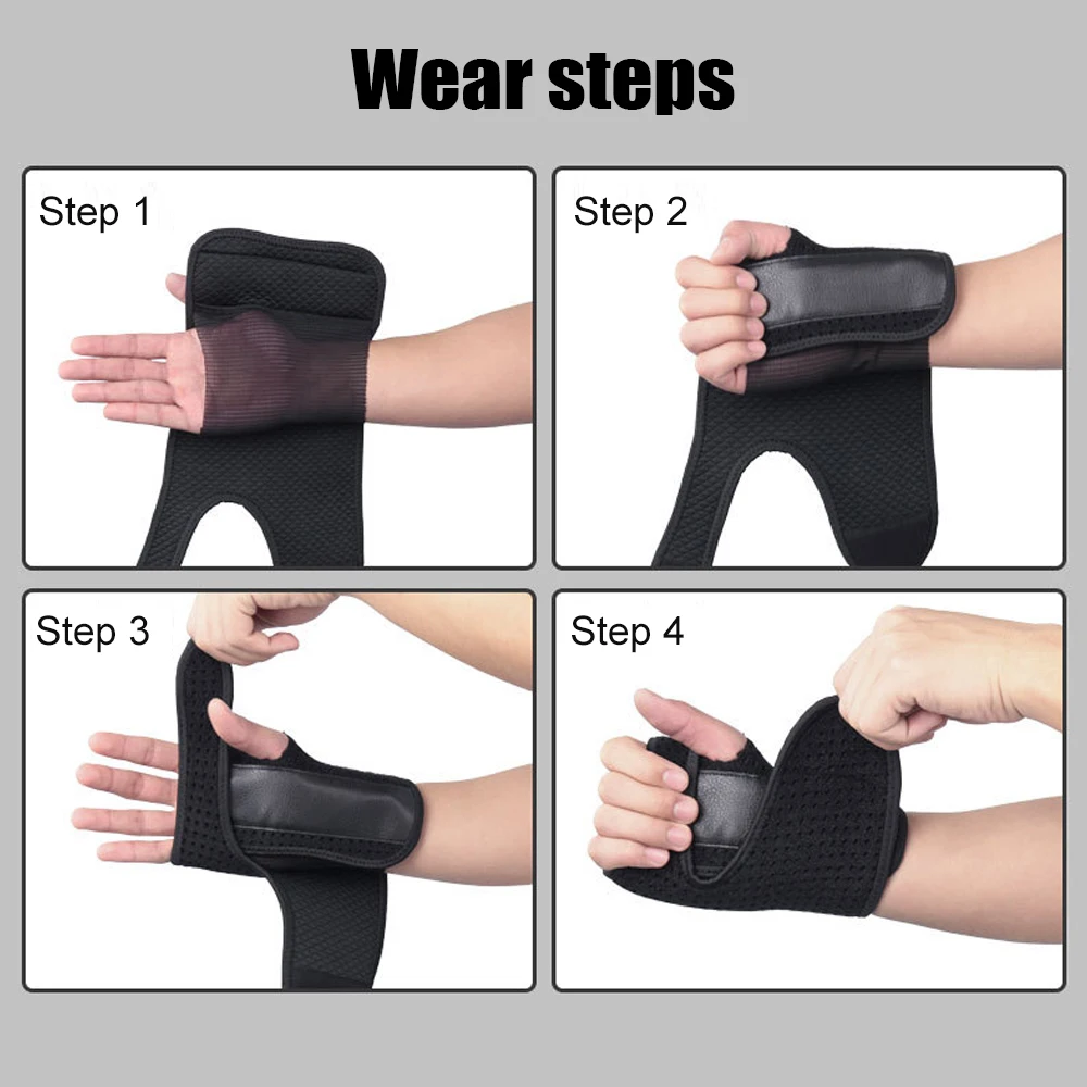 1Piece Thumb Wrist Brace Palm Support with Removable Stabilizer for Men Women Sprain Tendonitis Arthritis Carpal Tunnel Syndrome